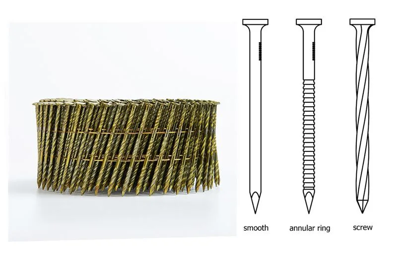 15 Deg Coil /Staple/Brad Nails for Wooden Pallet Construction, Decoration, Packaging