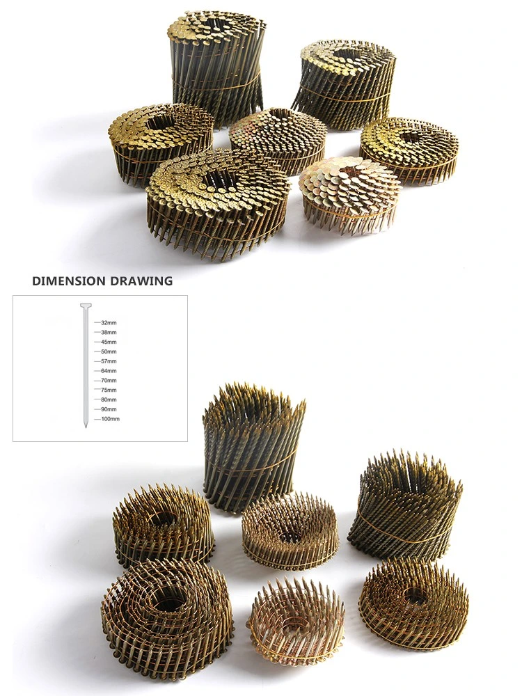 Manufacturer 15 Degree 2 ′′x. 099′′ Pneumatic Galvanized Pallet Roofing Common Coil Nails for Nail Gun