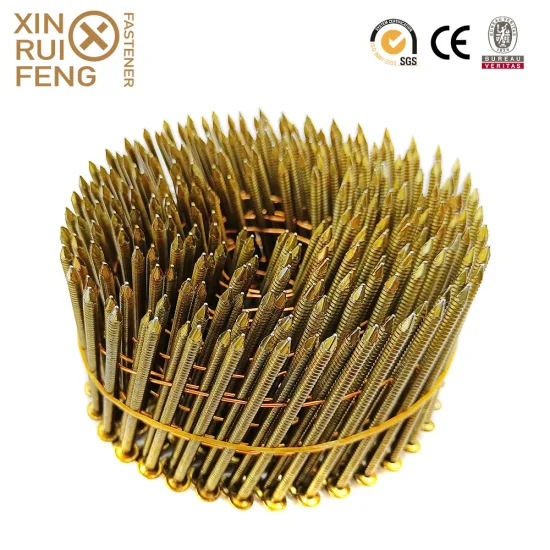 China Factory Wholesale Hardwarebest Quality 15 Deg Wire Coil Nail Smooth Shank HDG High Standard Paint Shank Shank/Ring Shank Coil Nails Coil Roofing Wire Nails