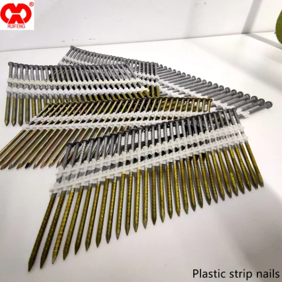 Ruifeng Brand 21 Deg Framing Nails, Plastic Strip Collation Nail 3-1/4